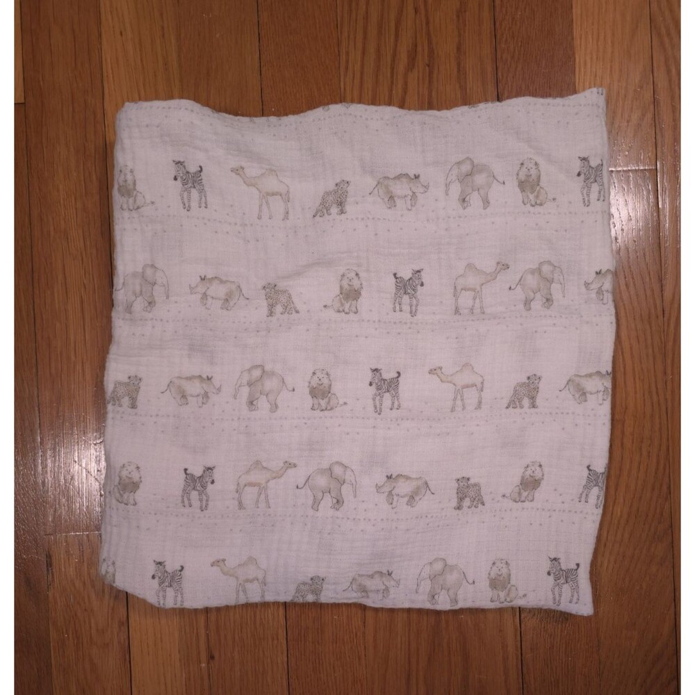 aden + anais 36x36 Zoo Animal Cotton Muslin Baby Blanket Lightweight Essential